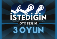 STEAM İSTEDİĞİNİZ 3 OYUN + GARANTİ