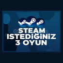 Steam istediğiniz 3 oyun + GARANTİ