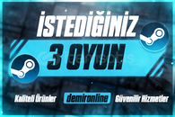 ✅ STEAM İSTEDİĞİNİZ 3 OYUN + GARANTİ ✅