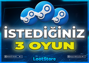 ⭐STEAM İSTEDİĞİNİZ 3 OYUN+GARANTİ✅⭐