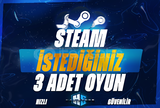 ⚡ Steam İstediğiniz 3 Oyun ⚡- Hızlı - Güvenilir