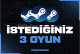 ⭐STEAM İSTEDİĞİNİZ 3 OYUN / KALİTELİ⭐