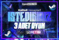⚡Steam istediğiniz 3 oyun ⭐SINIRSIZ GARANTİ