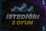 Steam İstediğiniz 3 Oyun [Sınırsız Garanti]