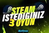 ⭐STEAM İSTEDİĞİNİZ 3 OYUN + SINIRSIZ GARANTİ⭐