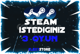 Steam İstediğiniz 3 Oyun [Sınırsız Garanti]