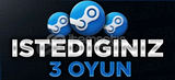 Steam istediğiniz 3 veya 1 oyun bulunur