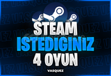 ⭐STEAM İSTEDİĞİNİZ 4 OYUN ⭐