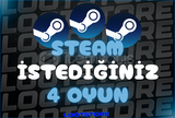 ⭐STEAM İSTEDİĞİNİZ 4 OYUN+GARANTİ✅⭐