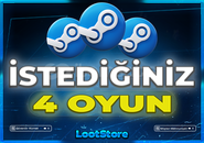 ⭐STEAM İSTEDİĞİNİZ 4 OYUN+GARANTİ✅⭐