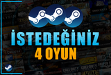 Steam İstediğiniz 4 Oyun [Sınırsız Garanti]