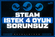 ⭐Steam İstediğiniz 4 Oyun + Sınırsız Garanti⭐