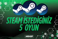 Steam – İstediğiniz 5 Oyun
