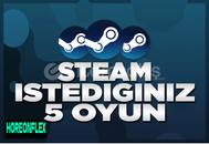 STEAM İSTEDİĞİNİZ 5 OYUN