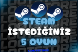 ⭐STEAM İSTEDİĞİNİZ 5 OYUN+GARANTİ✅⭐