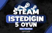 Steam İstediğiniz 5 Oyun [ GARANTİ + DESTEK ]