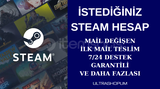 STEAM İSTEDİĞİNİZ OYUNLU KİŞİSEL HESAP