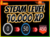 ⚡Steam Level Boost 100 Set 10000XP⚡