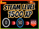 ⚡Steam Level Boost 15 Set 1500XP⚡