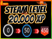 ⚡Steam Level Boost ✨200 Set 20000XP⚡