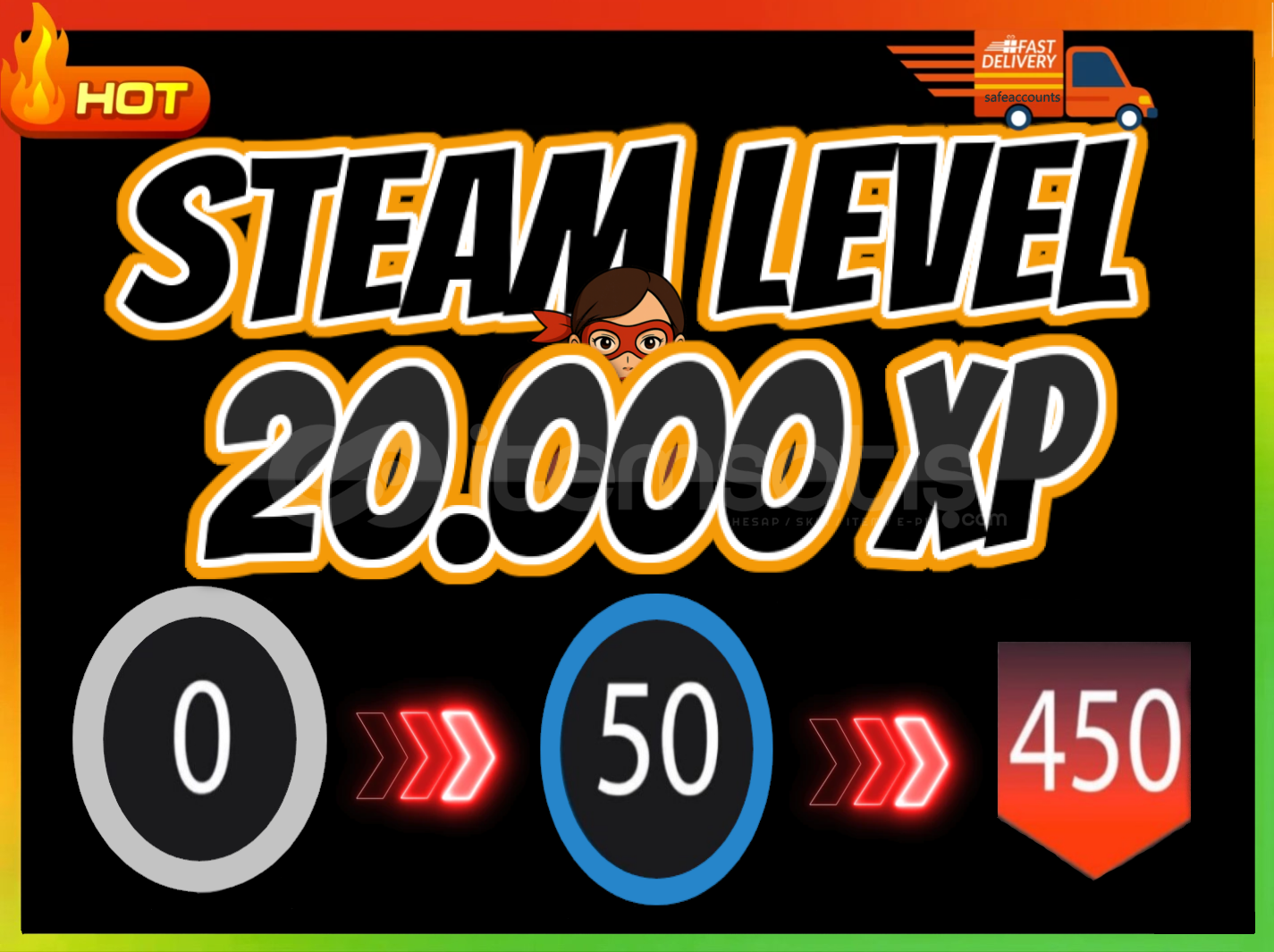 ⚡Steam Level Boost ✨200 Set 20000XP⚡ ⚡Steam Level Boost ✨200 Set 20000XP⚡