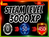 ⚡Steam Level Boost ✨30 Set 3000 XP⚡