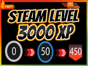 ⚡Steam Level Boost ✨30 Set 3000 XP⚡