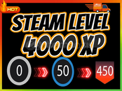 ⚡Steam Level Boost ✨40 Set 4000 XP⚡