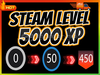 ⚡Steam Level Boost 50 Set 5000XP⚡