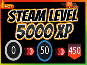 ⚡Steam Level Boost 50 Set 5000XP⚡