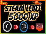 ⚡Steam Level Boost 50 Set 5000XP⚡