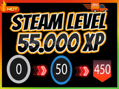 ⚡Steam Level Boost✨ 550 Set 55000XP⚡