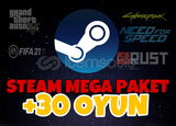 STEAM MEGA PAKET(+30 OYUN)