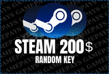 Steam Min 200$ Random Key⭐Oto Teslim⭐