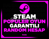 Steam Popüler Oyun Garantili | Random Hesap GTAV