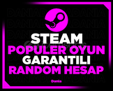 Steam Popüler Oyun Garantili | Random Hesap