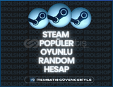 STEAM POPULER OYUNLU RANDOM HESAP (UCUZ)