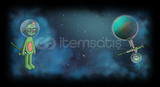 ✨STEAM PROFİL ARKA PLAN Zombies in Space✨