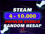⭐ Steam Random Hesap [4-10000 Oyun] ⭐