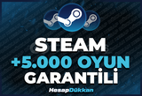 ⭐STEAM RANDOM HESAP +5.000 Oyun Garantili!⭐