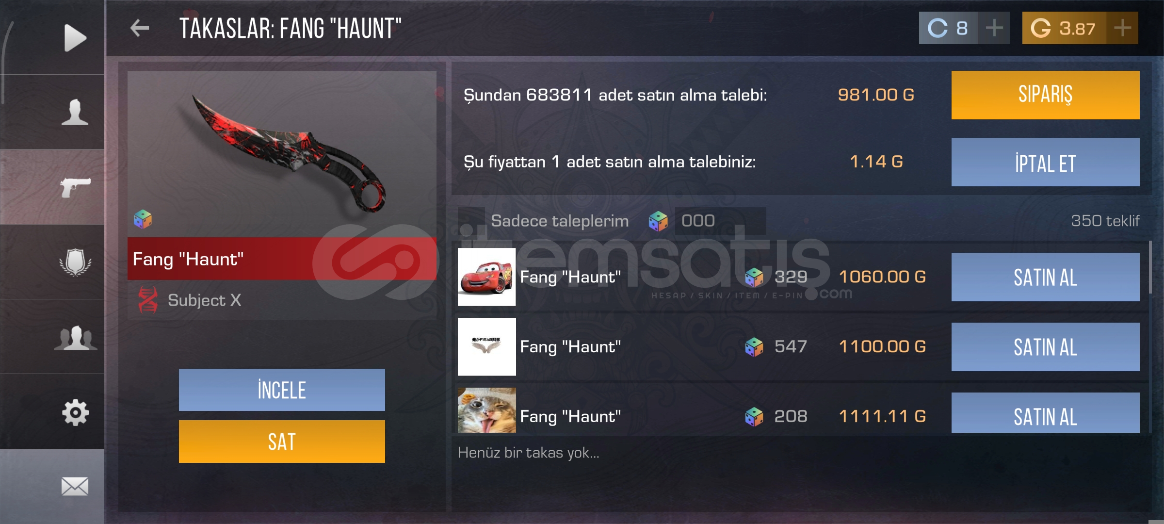 Stendoff 2 hesabı satılık