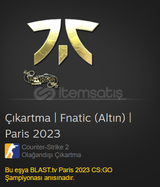 Sticker | Fnatic (Gold) | Paris 2023