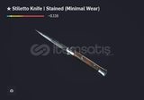 Stiletto Knife Stained (Minimal Wear) 0.11 F