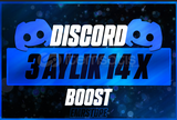 ⭐(STOK+GARANTİ) DİSCORD 3 AYLIK 14X BOOST!