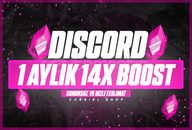 ⭐ [BOTSUZ] 1 Aylık Discord 14X Boost ⭐
