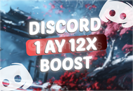 ⭐️ [STOK VAR+BOTSUZ]DİSCORD 1 AYLIK 12X BOOST⭐️