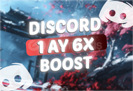 ⭐️ [STOK VAR+BOTSUZ] DİSCORD 1 AYLIK 6X BOOST⭐️