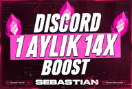 ⭐️[STOK VAR✅] DİSCORD 1 AYLIK 14X BOOST