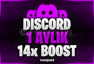 [STOK VAR]⭐ Discord 1 Aylık 14x Boost ⭐