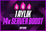 [STOK VAR]⭐ Discord 1 Aylık 14x Boost ⭐